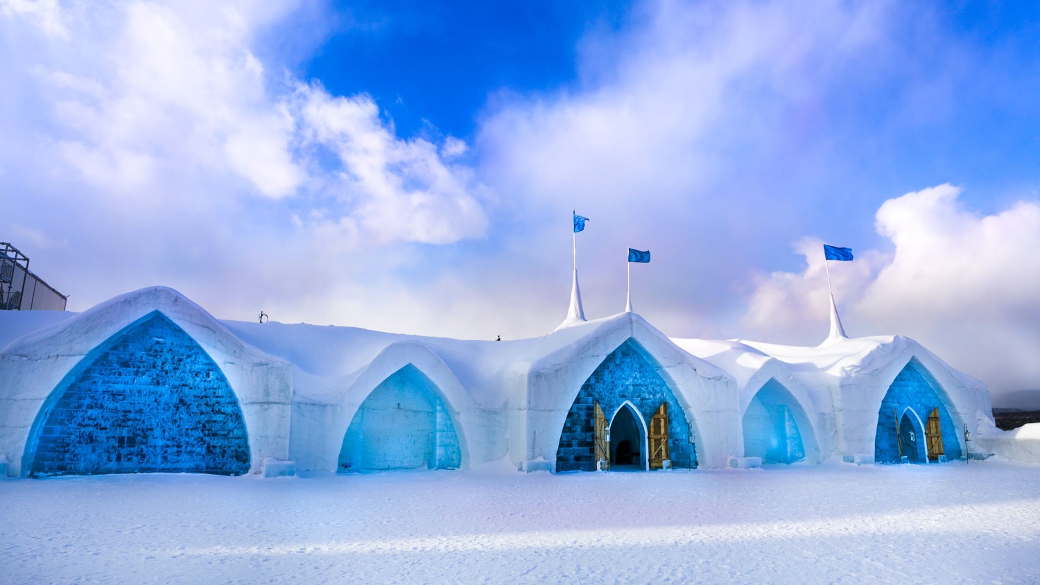 The Hôtel de Glace, the Only One in North America Just Opened for the Season — and It Has Hot Tubs and Saunas Under the Stars