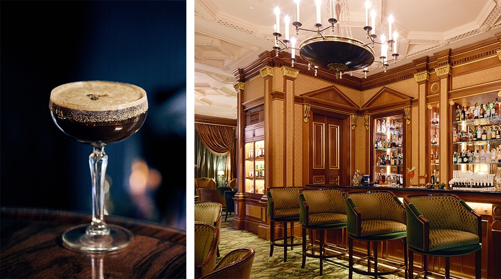 01. THE ESPRESSO MARTINI<br />
BY THE LIBRARY BAR AT THE LANESBOROUGH, LONDON: