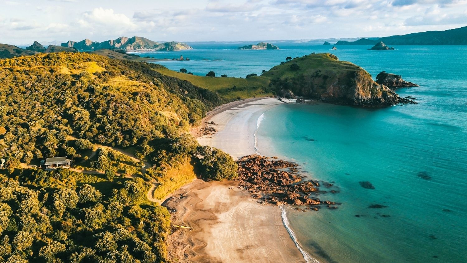 Good news for travellers! New Zealand reopens on May 1st. View of Cavalli Island, New Zealand