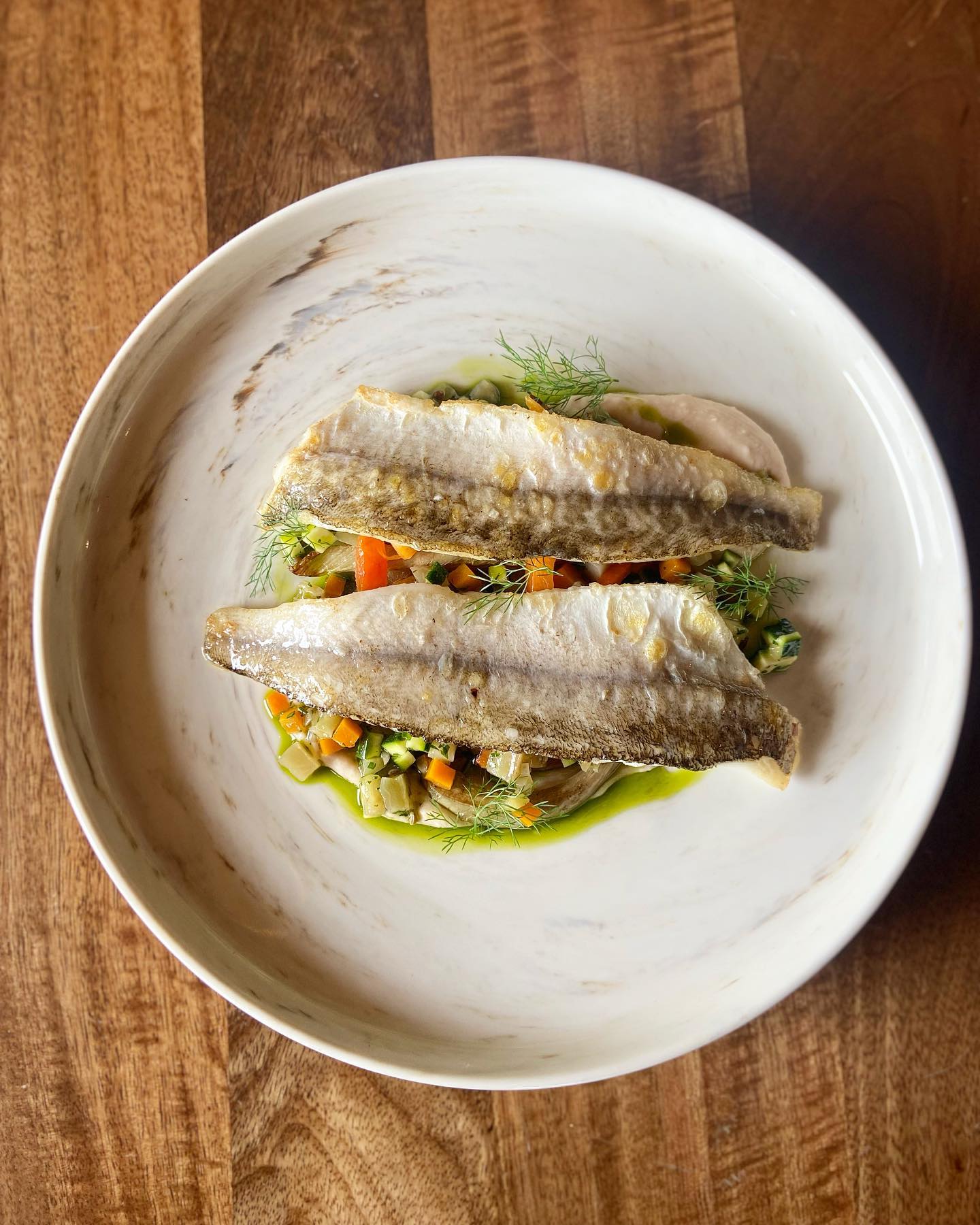  King George Whiting, braised fennel, while bean skordalia, Provençal’s salad