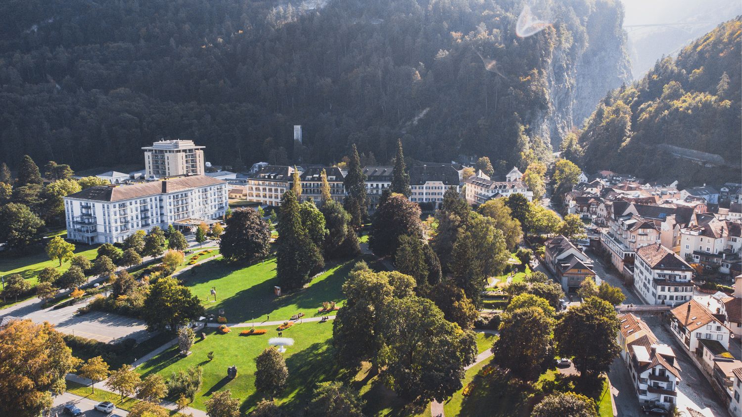 Aerial view of Grand Resort Bad Ragaz