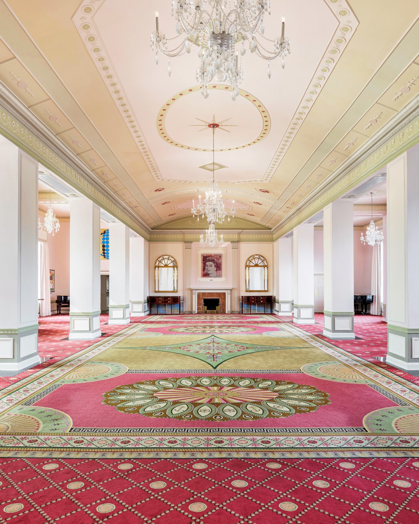Modern art collection on display in the Hamilton Princess hotel lobby