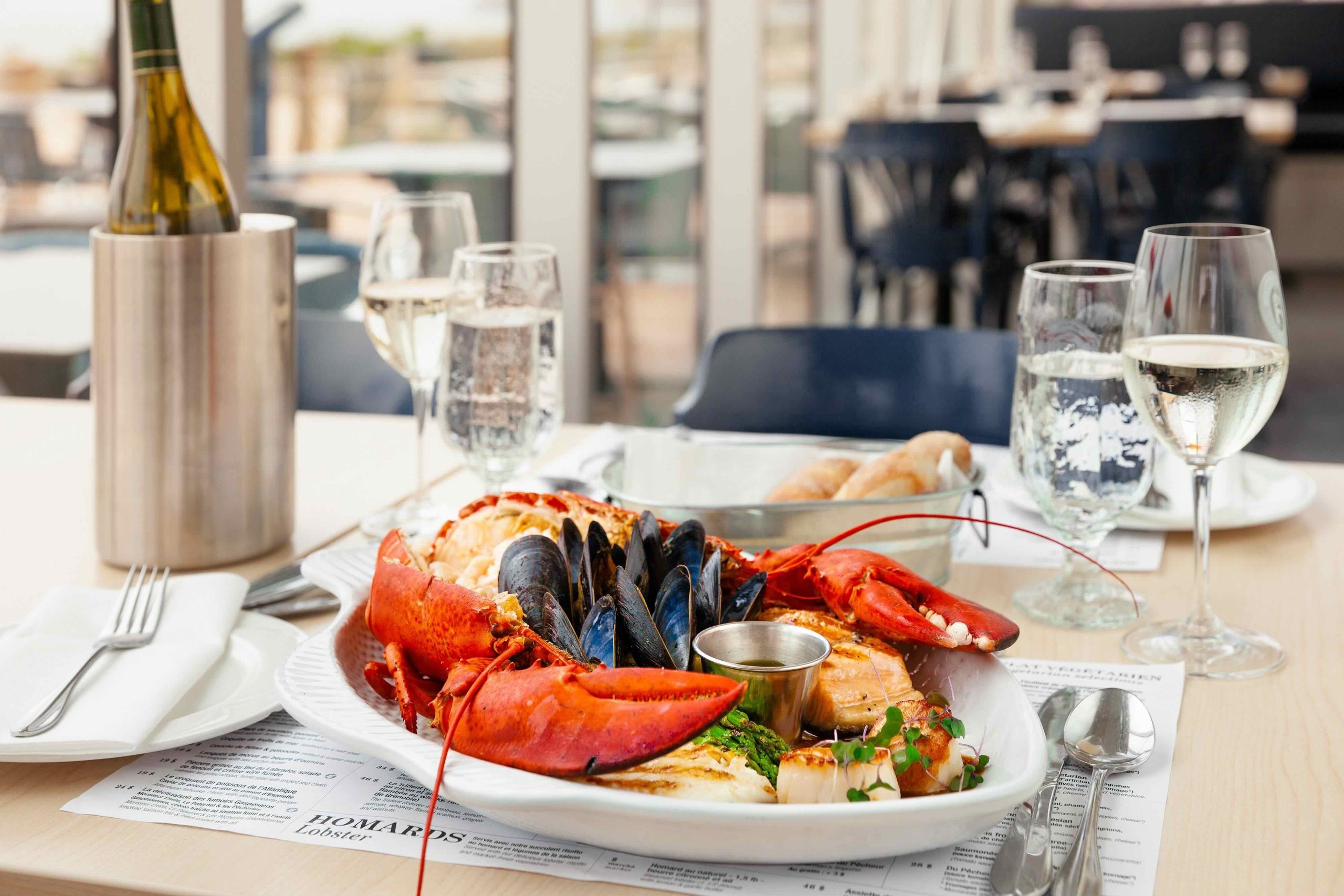 Seafood dishes in Percé : Roger St-Laurent/Tourisme Gaspésie