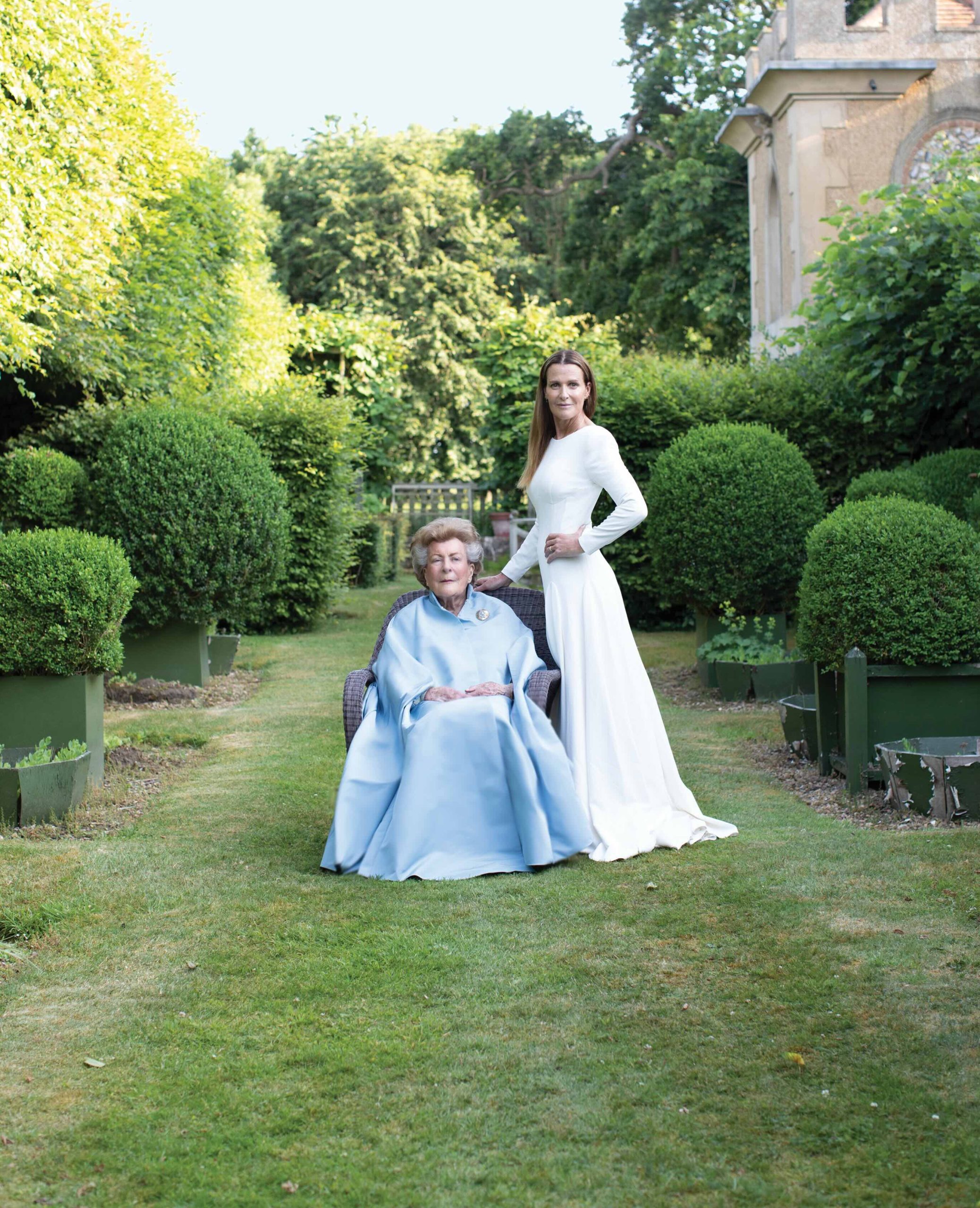 India Hicks and her mother shot in the garden of Lady Pamela