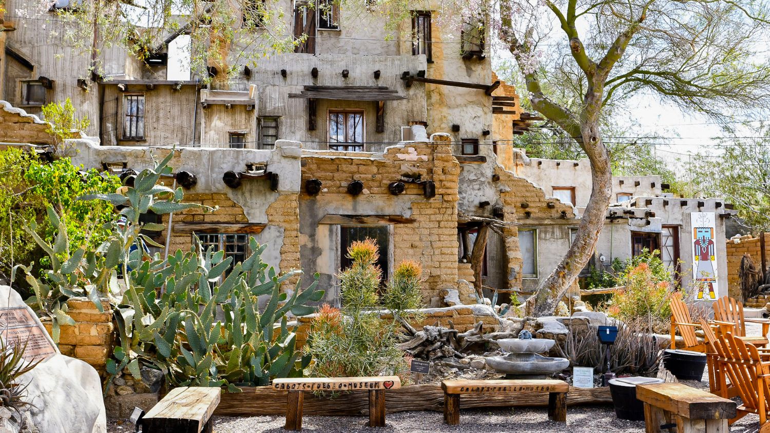 built in 1941 cabot's old indian pueblo museum sits in desert hot springs 