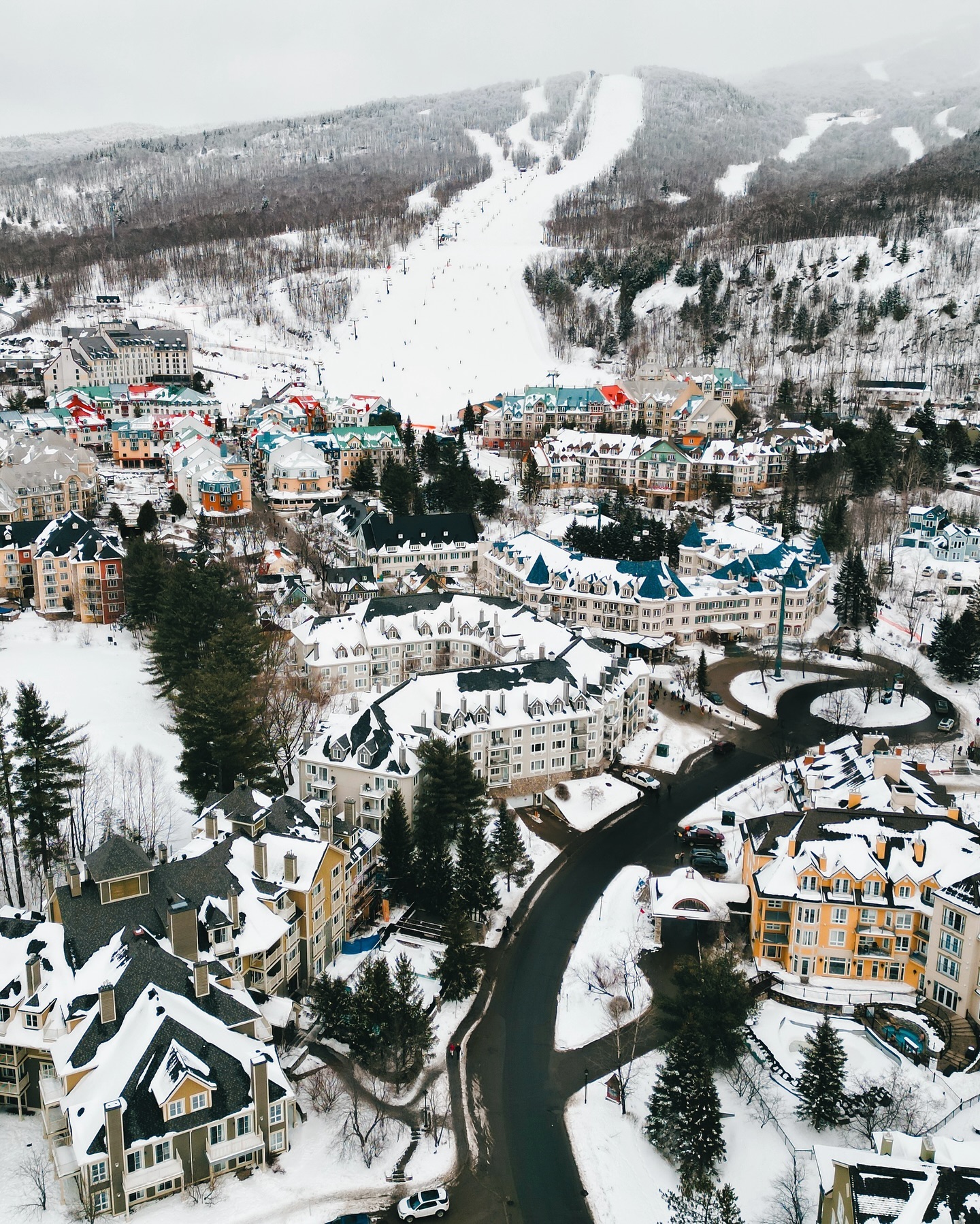 Bird’s eye view of Mont-tremblant 