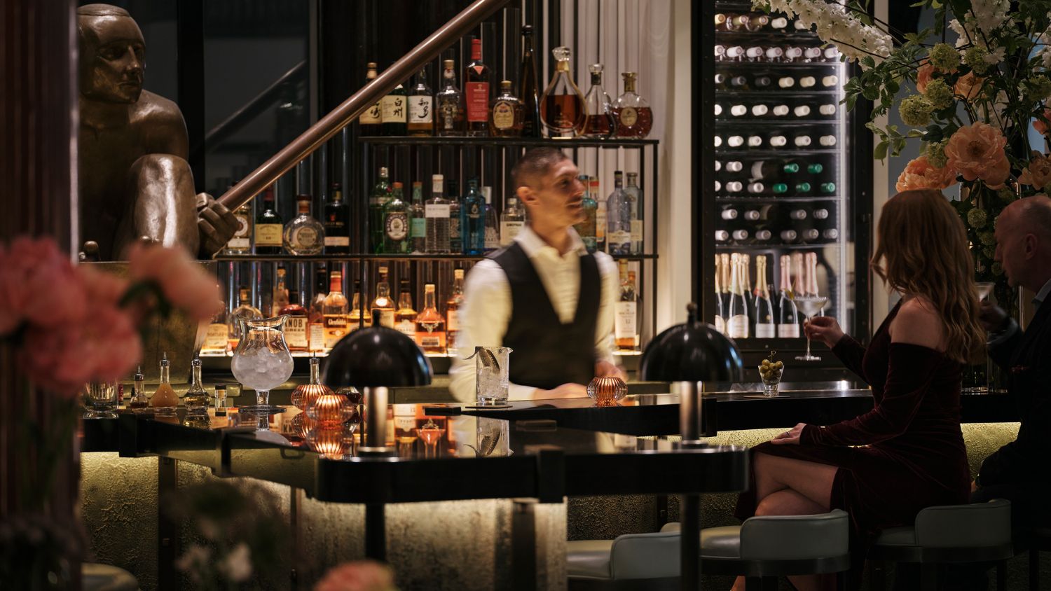 The Lobby Bar at One Aldwych Hotel, London, England.