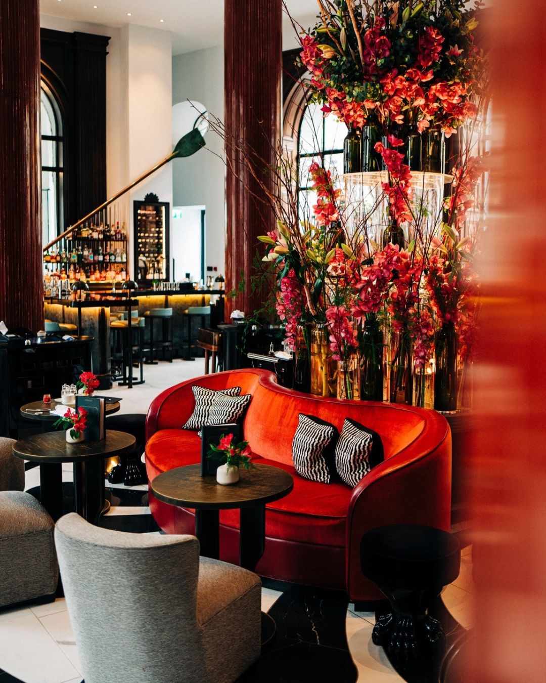 The Lobby Bar at One Aldwych Hotel, London – where timeless elegance meets contemporary charm.