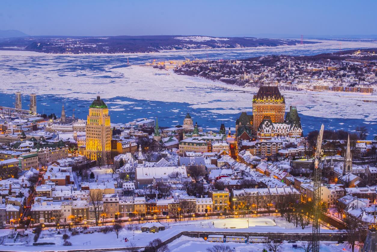 View of Old Quebec and st Lawrenece river