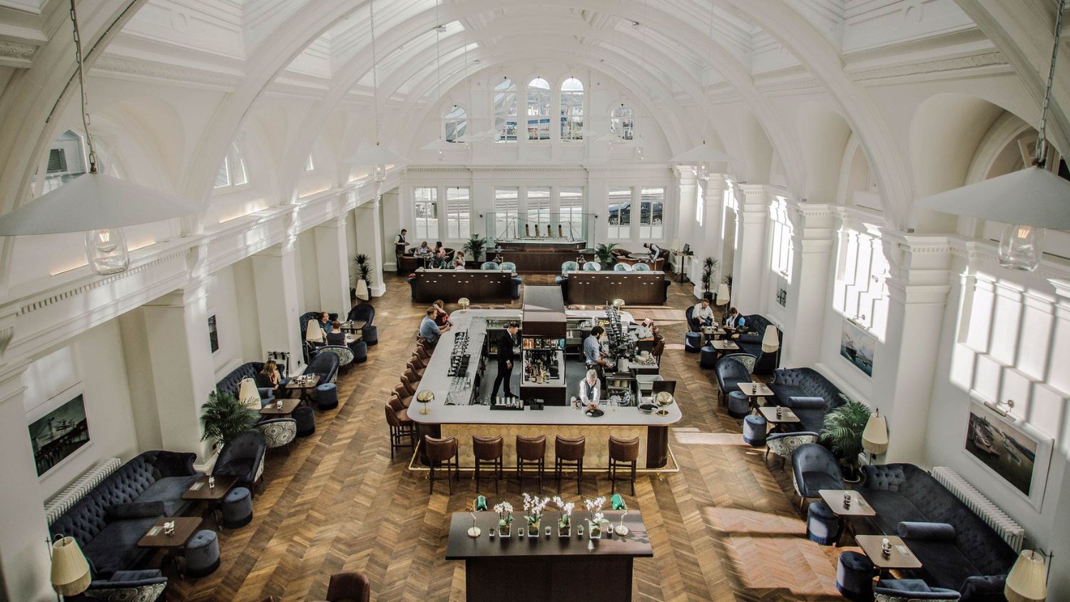 The Drawing Office Bar is housed in the original Drawing Offices of Harland & Wolff, the legendary shipbuilders who designed and built the RMS Titanic.
