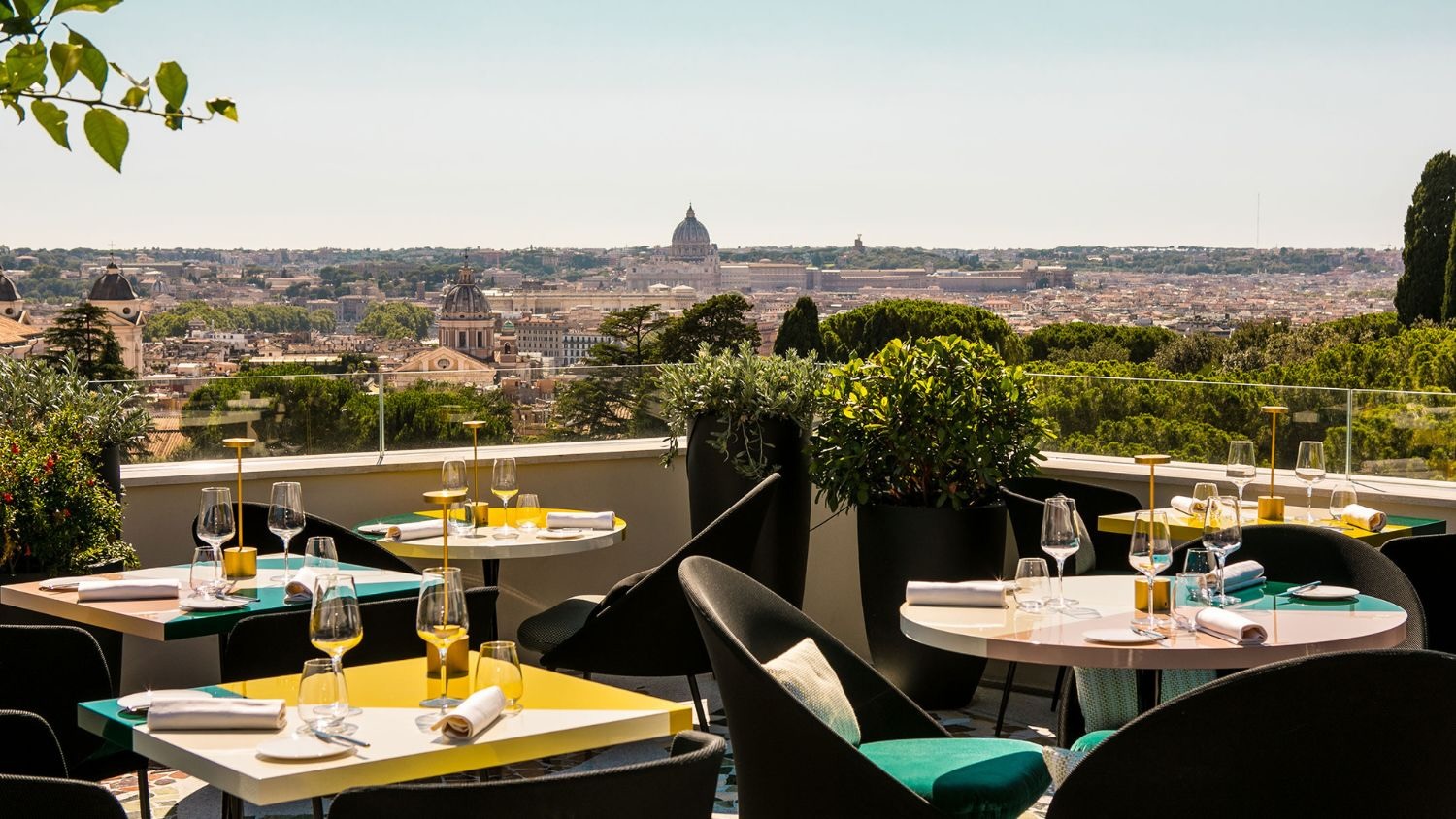 view from the Settimo Terrace at Sofitel Hotel, Rome