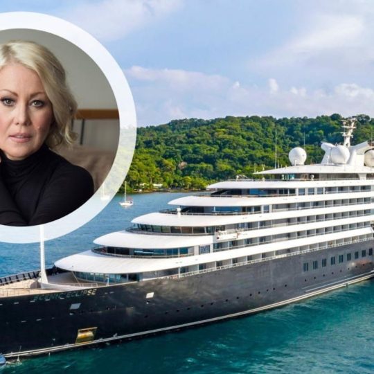 Award-winning Canadian artist Jann Arden aboard Scenic Eclipse II luxury yacht during 7-day 2026 Mediterranean cruise from Barcelona to Nice.