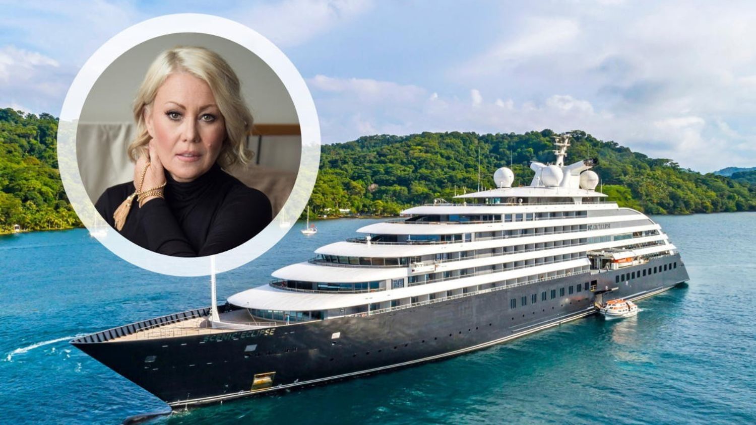 Award-winning Canadian artist Jann Arden aboard Scenic Eclipse II luxury yacht during 7-day 2026 Mediterranean cruise from Barcelona to Nice.