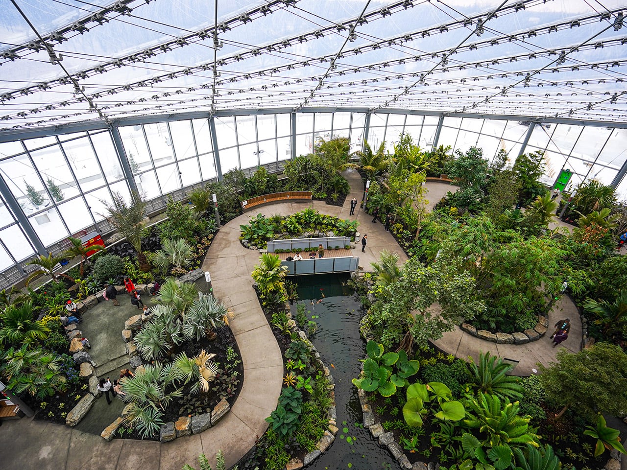 The Leaf at Assiniboine Park features Canada’s tallest indoor waterfall and the country’s largest tropical biome, with butterflies drifting through four diverse biomes.